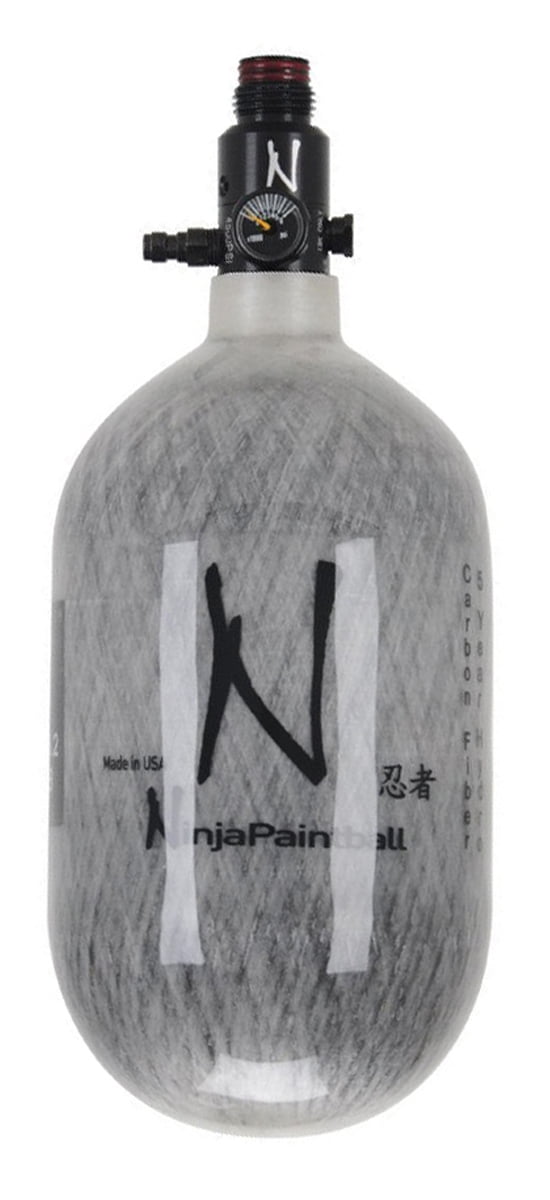 NINJA PAINTBALL CARBON FIBER AIR TANK 68/4500 GREY GHOST