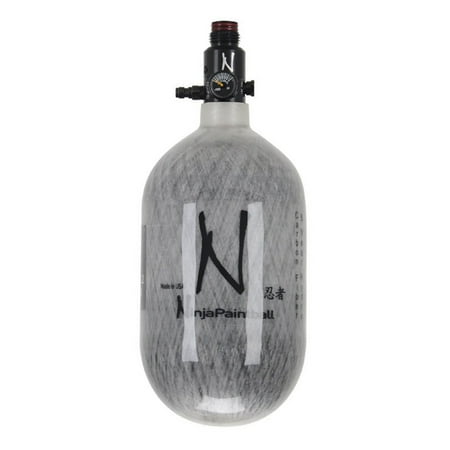 NINJA PAINTBALL CARBON FIBER AIR TANK 68/4500 GREY (Best Carbon Fiber Barrel Paintball)