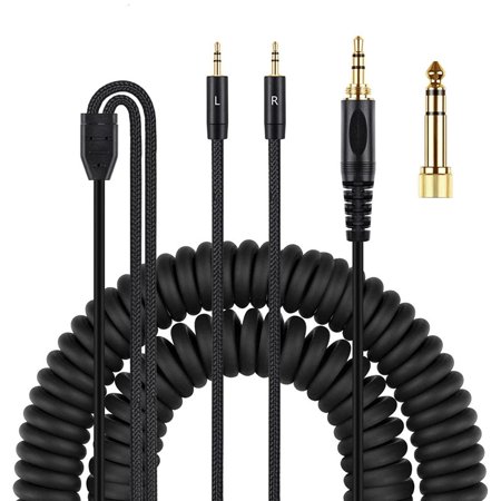 Jesscasday Dual 3.5mm Spring Cable Headset for DENON AH-D7100 7200 D600 D9200 5200 Headphon