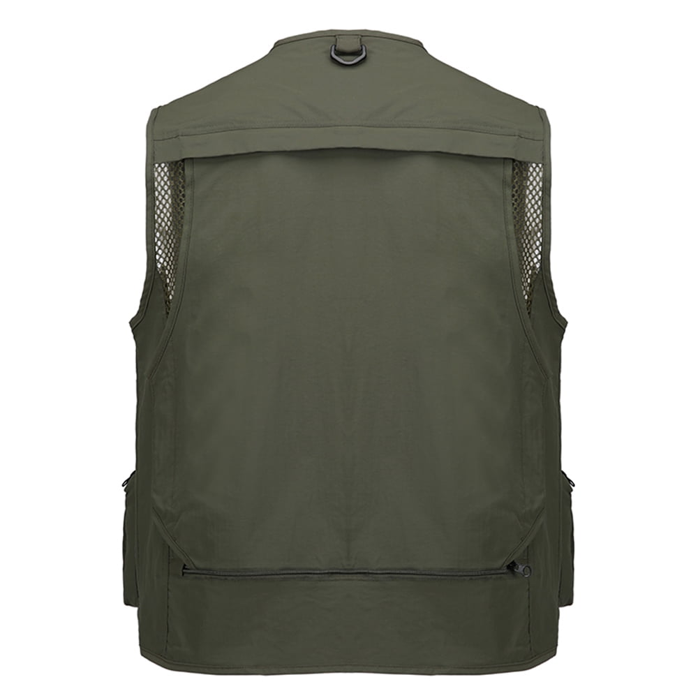 Gilet De Chasse Pêche En Maille Séchage Rapide Multi-Poches 15 Poches Randonnee Exterieur