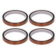 thumbnail image 3 of PI Adhesive Tape,  Stickiness No Glue Residue Standard Width 4PCS Easy To Use  Insulation Polyimide High Temperature Tape  For Soldering Protection Width 12mm / 0.5in, 3 of 8
