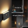 thumbnail image 3 of Luz nocturna con Sensor de movimiento de enlace inteligente, lámpara LED de inducción magnética inalámbrica recargable, para pared, hogar, dormitorio, cocina y escalera, 3 of 4