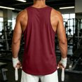 thumbnail image 4 of Domuza Men's Tank Top Undershirt Casual Workout Muscle Gym Sleeveless Square Neckline Tshirts 2026 Summer Trendy Running Training Beach Tops Wine S, 4 of 6