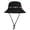 Black, variant on Unisex Wide Brim Fisherman Bucket Hat Casual Sun Cap with Hatband and Adjustable Strap for Music Festivals and Weekend Getaways Navy M