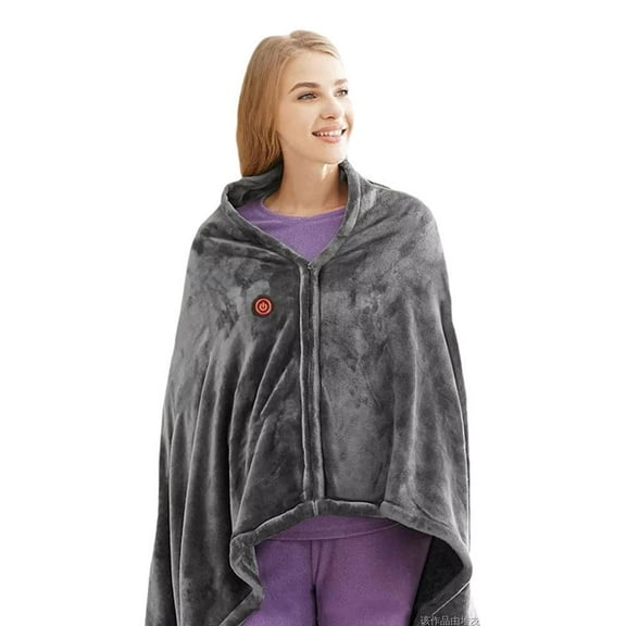 USB Heated Blanket Shawl, Cordless Outdoor Throw Blanket, Wearable Electric Poncho Blanket, Throw Portable For Shoulder