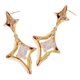 thumbnail image 5 of unbranded 1Par Aretes De En Metal Dorado Con De Rhinestone Para Estilo Chic, 5 of 5