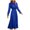 Blue, variant on mtvxesu Womens Dresses, Fashion Women Spring Sexy Casual V-Neck Solid Long Leeve Dress Midi Dresses