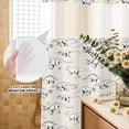 thumbnail image 3 of No Hook Shower Curtain, Vintage Dinosaur Shower Curtains for Bathroom with See Through Top Window, Primitive Animals Wildlife Hand-painting Beige Waterproof & Washable Bath Curtain Standard 72"x72", 3 of 9