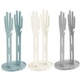thumbnail image 2 of 3 PCS Kitchen Glove Holder Kitchen Glove Stand Holder Rubber Glover Drying Dryer Rack Reusable Rubber Mitten Clothes Drying Rack for Dish Gloves and Rags, White,Blue and Grey, 2 of 9