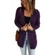 thumbnail image 4 of ABPHQTO Cárdigan de mujer morado con bolsillo delantero y cierre de botones, 4 of 5