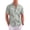 05-Hemp Gray Palm Leaf, variant on Men's Hawaiian Beach Short Sleeve Button Down Shirt Tropical Cuban Collar Casual Shirt