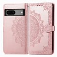 thumbnail image 2 of SaniMore for Google Pixel 7 6.3" 2022 Wallet Case with Embossed Mandala PU Leather Flip Protection Wrist Strap Credit Card Holder Pocket Kickstand Shockproof Case For Google Pixel 7, Rosegold, 2 of 7