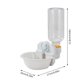 thumbnail image 5 of Greeniant Dispensador de agua para mascotas, fuente automática eléctrica, cuenco para beber, alimentador colgante Suministros para perros Blanco S, 5 of 6