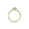 thumbnail image 2 of Diamond Princess 14kt Yellow Gold Round Diamond Bridal Wedding Ring Band Set 1/2 Cttw, 2 of 3