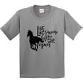 thumbnail image 3 of Inktastic Live Like Someone Left the Gate Open Horse Silhouette Youth T-Shirt, 3 of 5