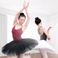 thumbnail image 3 of Yihuala Women Ballet Dance Platter Tutus Skirt 7 Layered Tulle Elastic Waist Tutus Skirt with Panty for Stage Party, 3 of 13