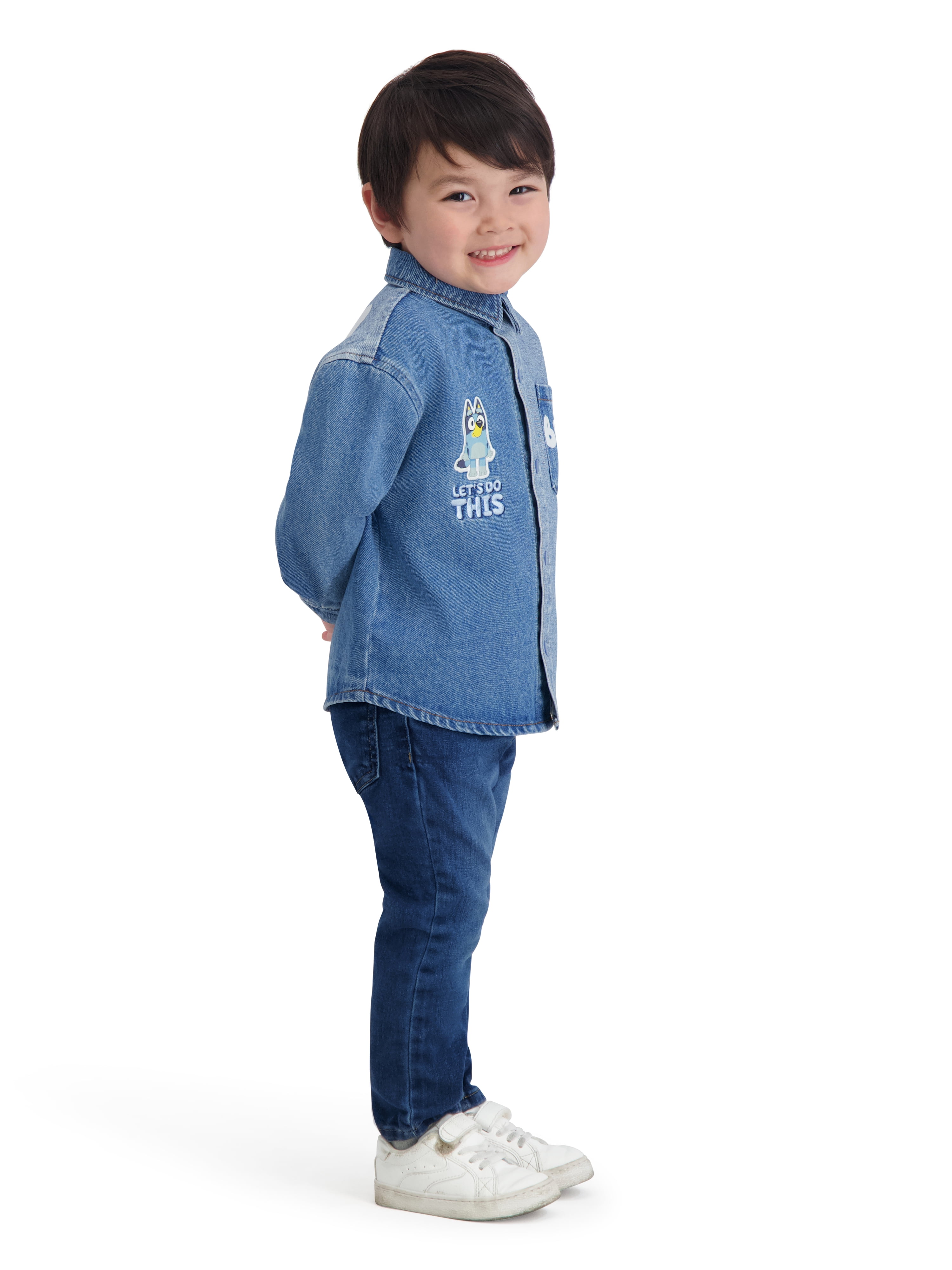 Bluey Toddler Boy Denim Shacket, Sizes 12M-5T