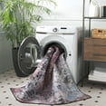 thumbnail image 4 of SAFAVIEH Tacoma Brian Abstract Machine Washable Area Rug, Plum/Black, 3' x 5', 4 of 12