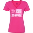 thumbnail image 3 of Inktastic Breast Cancer Awareness Pink Ribbons and Flag Women's V-Neck T-Shirt, 3 of 5