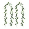 thumbnail image 1 of ADDHAT 2Ud Plantas Artificiales Decorativas Colgantes De Rattan Verde Para Oficina Y Hogar, 1 of 7