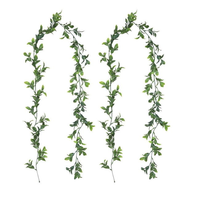 ADDHAT 2Ud Plantas Artificiales Decorativas Colgantes De Rattan Verde Para Oficina Y Hogar