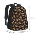 thumbnail image 3 of Vsdgher Rose Flower Bear Print Backpack for Women Men School Bookbag with Laptop Compartment for College Work Travel, Simple Fashion Casual Daypack, Fit 15" Laptop, 3 of 8