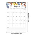 thumbnail image 3 of 2026-2027 Wall Calendar 18 Month Planner July 2026 to December 2027, Large Monthly Pages 1.5" Blocks, Notes Section, Botanical Floral Design, Twin-Wire Hanging, 3 of 6