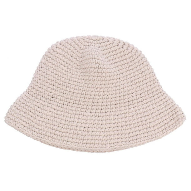 Beige Straw Woven Bucket Hat for Women's Fashionable Sunshade Breathable Windproof All Seasons 1pc