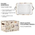 thumbnail image 2 of Yayeee 2 Pack Canvas Storage Basket with Handles for Shelves Fabric Bins Closet Organizer, Watercolor Seashells, 2 of 8