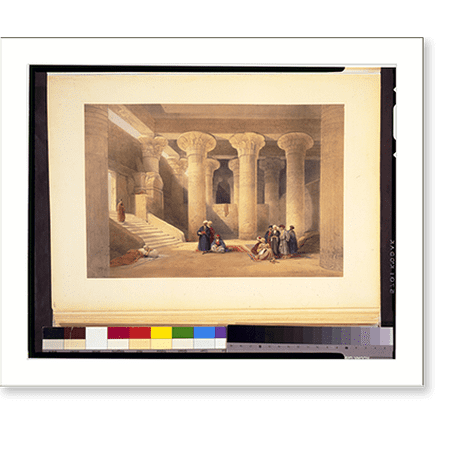 Historic Print, Temple at Esneh Nov 25th 1838.David Roberts, R.A., 16" x 20"