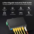 thumbnail image 2 of Switch de red industrial Gigabit PoE de 6 puertos MokerLink, 2 of 8