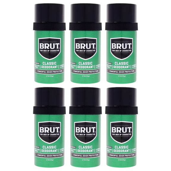 Faberge Co. Brut - Pack of 6 , 2.5 oz Deodorant Stick