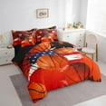 thumbnail image 3 of Manfei Sport Basketball 7pcs Bedding Comforter Set,American Flag Queen Bedding Sets Super Cozy,Watercolor Splash Queen Sheet Sets,Microfiber Sport Room Decorative,Reversible, 3 of 7