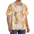 thumbnail image 2 of Sikiie Watercolor Sea Shells Men's Wrinkle Free Untucked Cuban Shirt Business Casual Button Down Shirts Short Sleeve Shirt4X-Large, 2 of 5