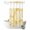 Gold Yellow, variant on No Hook Shower Curtain, Burnt Orange Coastal Coral Shower Curtains for Bathroom with See Through Top Window, Summer Nautical Sea Beach Ocean Waterproof & Washable Bath Curtain Extra Long 72"x84"