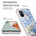 thumbnail image 2 of OnePlus Nord N100 Phone Case, Rosebono Hybrid Bling Glitter Sparkle Epoxy Graphic Marble Colorful Silicone Skin Cover Armor Case for OnePlus Nord N100 (Blue), 2 of 6