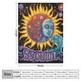 thumbnail image 4 of COMIO Retro Sun and Moon Throw Blanket Soft Fuzzy Lightweight Mystical Soul Blankets Gifts for Adult Mushrooms Flowers Astrology Magic Style Couch Sofa Room and Bed Decor, 4 of 6