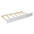 thumbnail image 7 of Full Size Canopy Bed with Trundle Bed and 2 Drawers, Wood Full Platform Bed with Headboard, Footboard and Slat Support, Modern 4 Poster Panel Bed, No Box Spring Needed, Brushed White, 7 of 7
