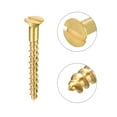 thumbnail image 4 of Uxcell M2 x 16mm Wood Screws Slotted Flat Head Brass Self-Tapping Screw 100 Pack, 4 of 5