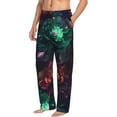 thumbnail image 6 of Rocae Red And Green Carnation Mens Pajama Pants Pj Pants Mens Lounge Pants-Large, 6 of 6