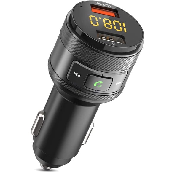 Experience Seamless Drives: Bluetooth Fm Transmitter, Dual Usb Ports, Ambient Light, Elevate Your Road Trips