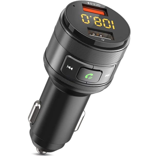 Transmisor FM Bluetooth Zhivalor Adaptador de radio FM Bluetooth inalámbrico para automóvil QC 3.0