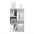 thumbnail image 5 of Furinno LUDER Book Shelf, 5-Cube Bookshelf, Reversible Bookcase, 9.4 x 19.5 x 31.5, for Living Room, Bedroom, Home Office, Plain White, 5 of 5