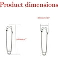 thumbnail image 2 of AIGIA 10/20PCS Safety Pins 4" and 3" Large Safety Pins Clothing Safety Pins for Blankets Crafts Skirts Oversized Heavy Duty Safety Pins, 2 of 6
