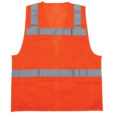

NS Ultrabrite Workwear Class 2 Deluxe Mesh Reflective Hi-Vis Traffic Safety Vest Orange 4X-Large (3 Pack)