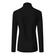 thumbnail image 3 of Lumtrix Women's Turtleneck Long Sleeve Shirts Slim Fitted Lightweight Casual Tops Fashion Underwear Black L, 3 of 5