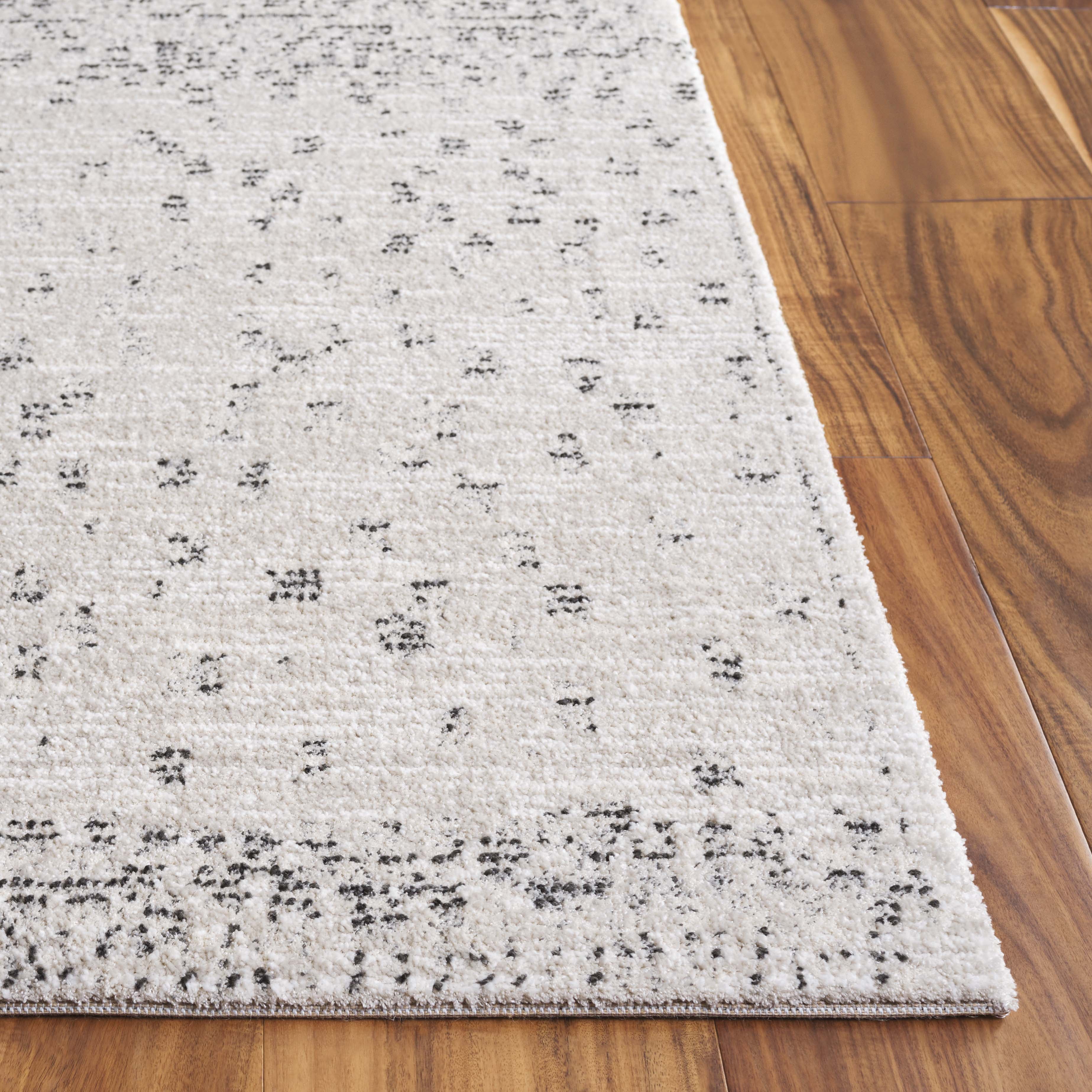 SAFAVIEH Northport Blair Abstract Area Rug, Ivory/Charcoal, 4' x 6'