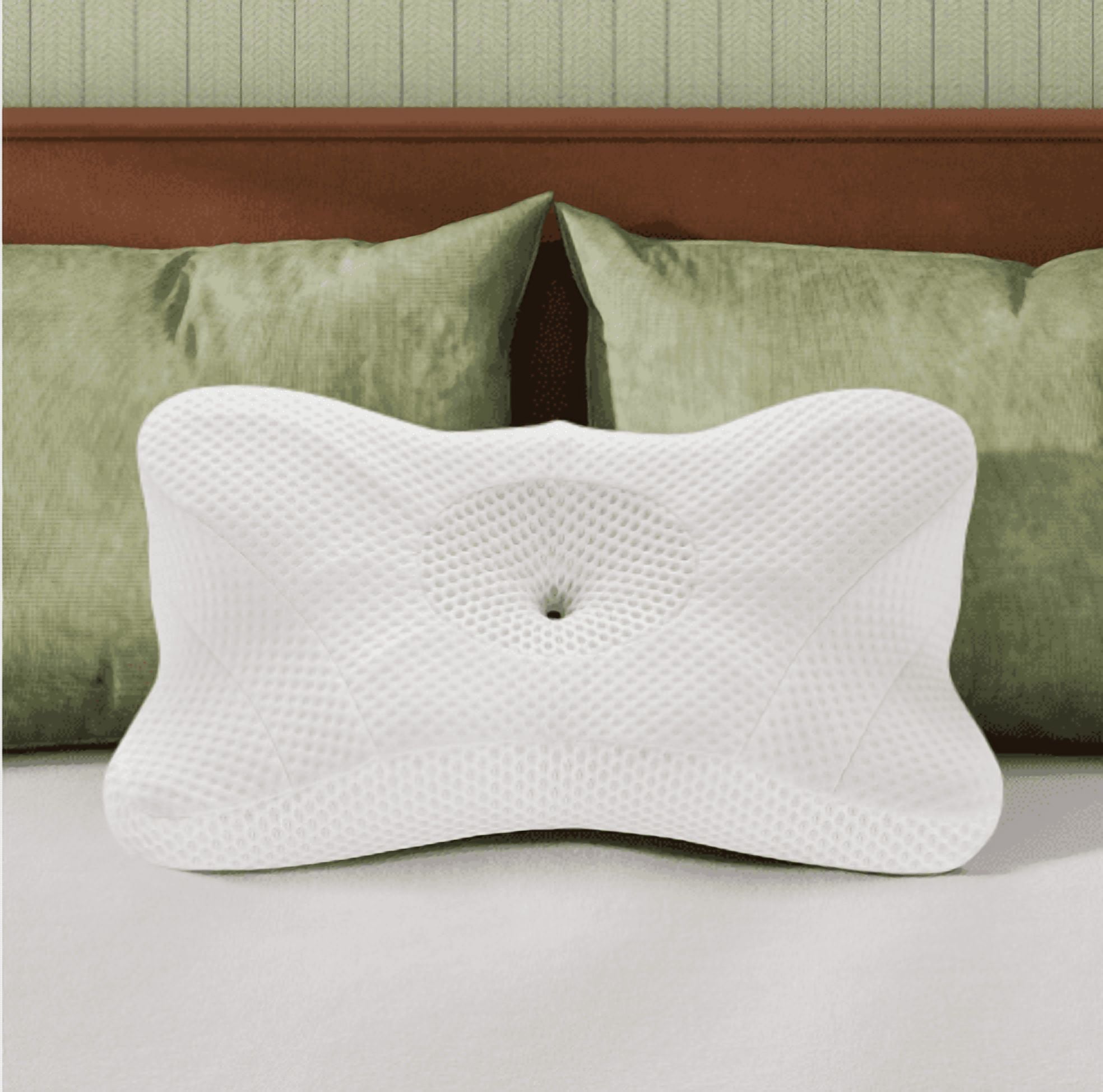 (Weiyi-EC)-- Cervical Neck Pillow, Cooling Ergonomic Memory Foam Pillows  Dual Height Orthopedic Support Contour Pillow For Side **--（ hgl;[';i）