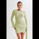 thumbnail image 5 of Vestido Mini Plisado Sin Espalda para Mujer, de Larga, Tejido A Crochet, Sexy, para Fiesta Amarillo-Verde M, 5 of 8