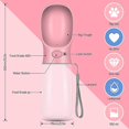 thumbnail image 3 of Botella de agua para perros de 550 ml, botella de agua portátil para perros, botella para beber para perros y gatos, perro, 3 of 5
